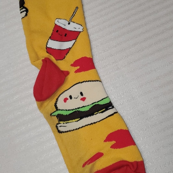Burger n fries socks NWOT - Picture 2 of 4
